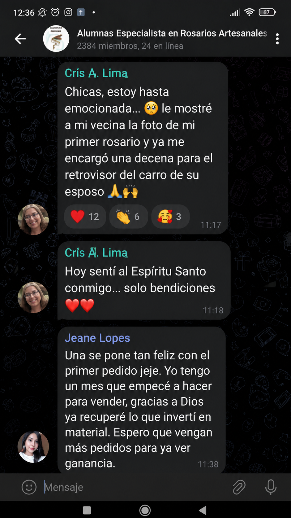 Testimonio de alumna del curso Especialista en Rosarios